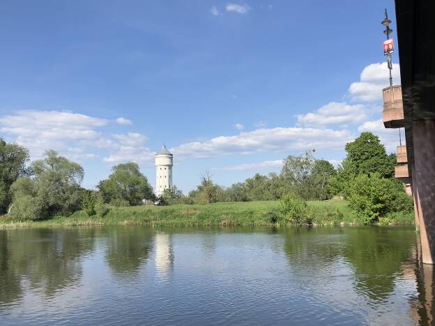 Am Ausstieg in Eilenburg